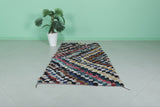 Boucherouite Runner rug 3.4 X 6.4 Feet