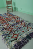 Vintage handmade moroccan berber runner rug 2.5 FT x 5.5 FT