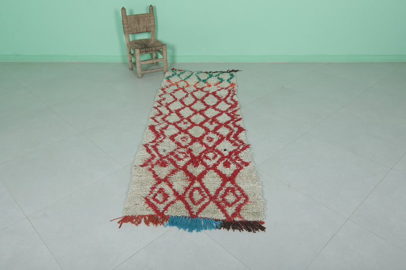 Shaggy Azilal Rug – 2.4 x 6.5 Feet | Moroccan Handmade Runner