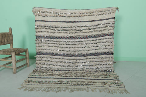 Tribal Berber wedding blanket 4 FT X 4.9 FT