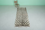 handmade berber runner rug  2.6 X 7 Feet