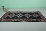 Red and black runner rug 3.5 X 9 Feet