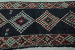 Red and black runner rug 3.5 X 9 Feet