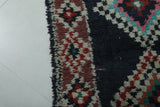 Red and black runner rug 3.5 X 9 Feet