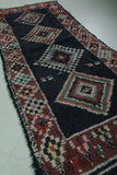 Red and black runner rug 3.5 X 9 Feet