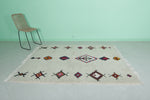 Vintage berber rug 4.8 X 6.7 Feet