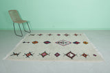 Vintage berber rug 4.8 X 6.7 Feet