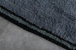 Moroccan Rug 5 x 8 ft - Handwoven Blue Wool with Black Border