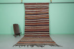 Long Moroccan Blanket Rug 5.5 FT x 11.7 FT – Handwoven Elegance