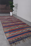 Vintage runner kilim 4 ft x 9 ft Zemmour rug