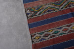 Vintage runner kilim 4 ft x 9 ft Zemmour rug