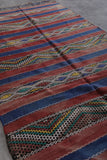 Vintage runner kilim 4 ft x 9 ft Zemmour rug