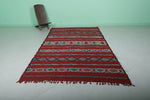 Vintage Moroccan area rug 5.6 ft x 9.8 ft