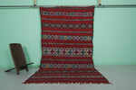 Vintage Moroccan area rug 5.6 ft x 9.8 ft