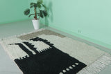 Beni Ourain Rug 4.5 FT × 6.3 FT - Handmade Wool Rug