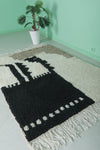 Beni Ourain Rug 4.5 FT × 6.3 FT - Handmade Wool Rug