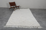 Moroccan Rug 4.9 x 8.3 ft - Handwoven Wool Diamond Pattern