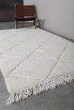 Moroccan Rug 4.9 x 8.3 ft - Handwoven Wool Diamond Pattern