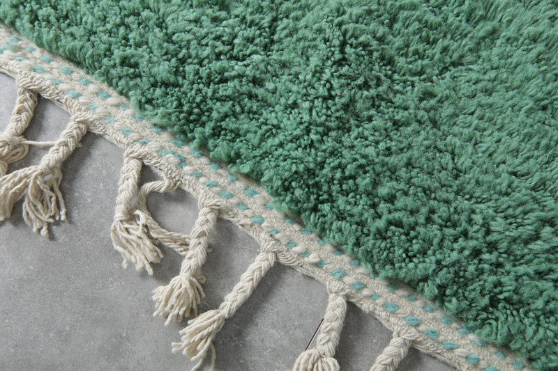 Soft Aqua Blue and Green Moroccan Rug 7.8 X 10.4 FT - 