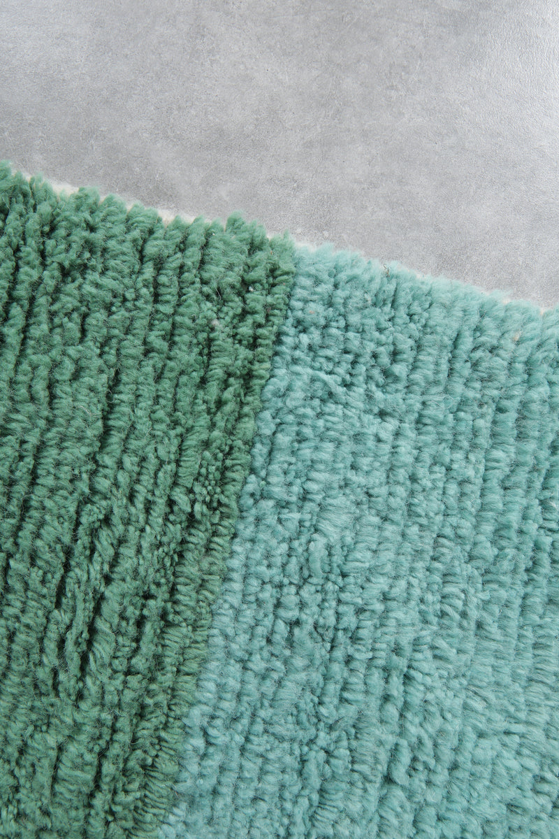 Soft Aqua Blue and Green Moroccan Rug 7.8 X 10.4 FT - 