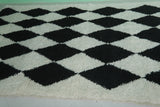 Moroccan Beni Ourain Rug - Black & White Diamonds | 6.2 x 9.1 Feet