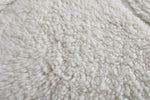 Luxurious Moroccan Rug - 5.2 x 8.6 ft | White with Subtle Diamond Texture