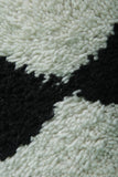 Moroccan Beni Ourain Rug - Black & White Diamonds | 6.2 x 9.1 Feet