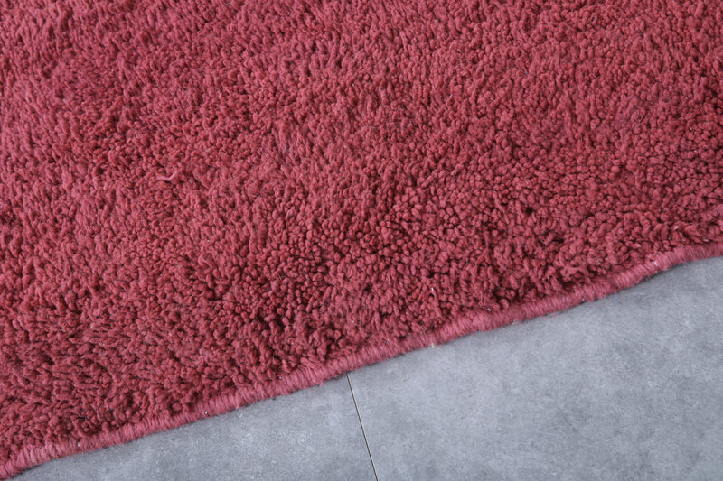 Beni Ourain Moroccan Rug - Handwoven 7 x 7 Feet | Plush Pink Wool Design