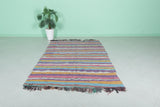 Colorful berber moroccan handwoven kilim 4.5 FT X 6.7 FT