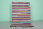 Colorful berber moroccan handwoven kilim 4.5 FT X 6.7 FT