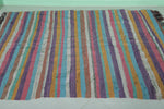 Colorful berber moroccan handwoven kilim 4.5 FT X 6.7 FT