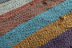 Colorful berber moroccan handwoven kilim 4.5 FT X 6.7 FT