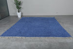 Moroccan solid blue rug - Berber rug - Custom rug