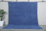 Moroccan solid blue rug - Berber rug - Custom rug