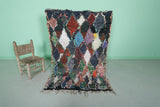 Knotted Boucherouite Rug 3.4 x 5.2 Feet - Vibrant Moroccan Charm