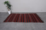 Hand woven Berber kilim 4.4 ft x 8.5 ft