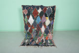 Knotted Boucherouite Rug 3.4 x 5.2 Feet - Vibrant Moroccan Charm