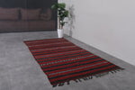 Hand woven Berber kilim 4.4 ft x 8.5 ft