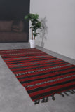 Hand woven Berber kilim 4.4 ft x 8.5 ft