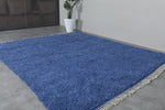 Moroccan solid blue rug - Berber rug - Custom rug