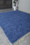 Moroccan solid blue rug - Berber rug - Custom rug