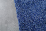 Moroccan solid blue rug - Berber rug - Custom rug