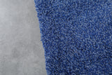 Moroccan solid blue rug - Berber rug - Custom rug