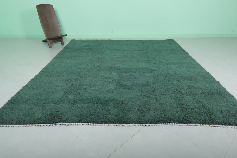 Green Beni Ourain Rug - 8 x 9.8 Feet | Handmade Moroccan Wool