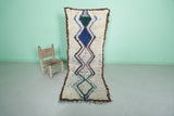 Vintage handmade runner rug 2.6 X 6.5 Feet