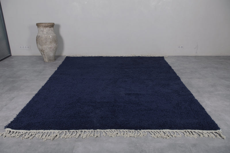 Dark Blue Beni Ourain rug - handmade custom carpet - custom moroccan rugs