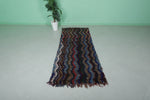 Runner rug handmade 3.1 X 8.3 Feet