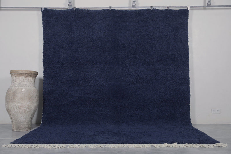 Dark Blue Beni Ourain rug - handmade custom carpet - custom moroccan rugs