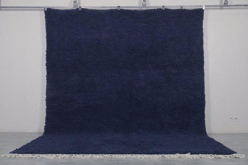 Dark Blue Beni Ourain rug - handmade custom carpet - custom moroccan rugs