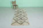 handmade moroccan runner rug 2.6 X 5.9 Feet